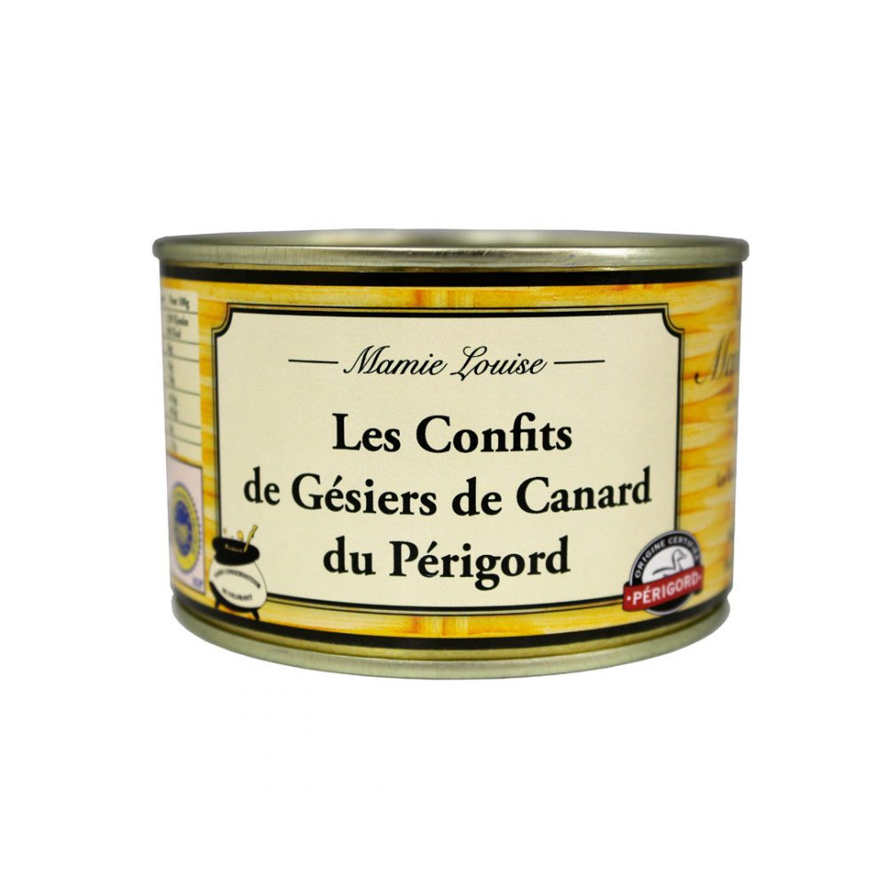 Confits de gésiers de canard IGP Périgord